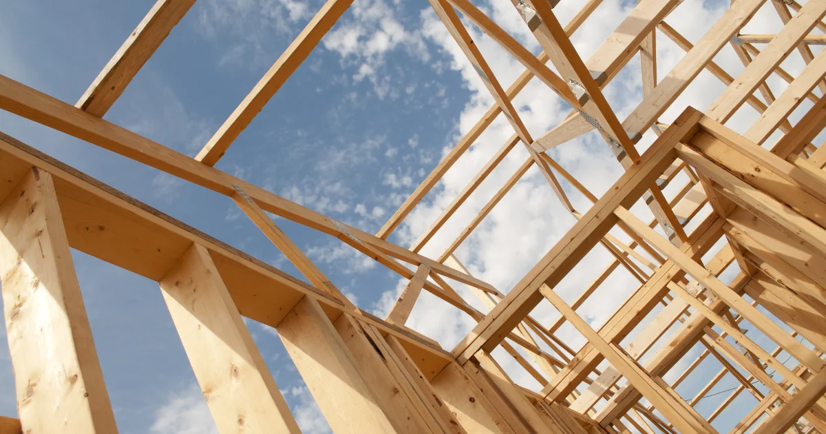 Wood Framing Construction in Progress